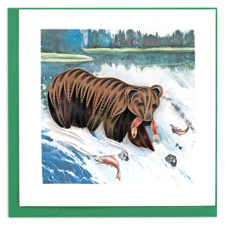 Wild Grizzly Bear Greeting Card