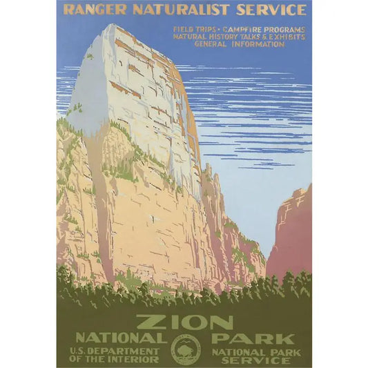 Poster for Zion National Park Vintage Magnet