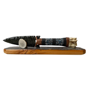 
            
                Load image into Gallery viewer, Medium Obsidian Beaded Handle Knife
            
        