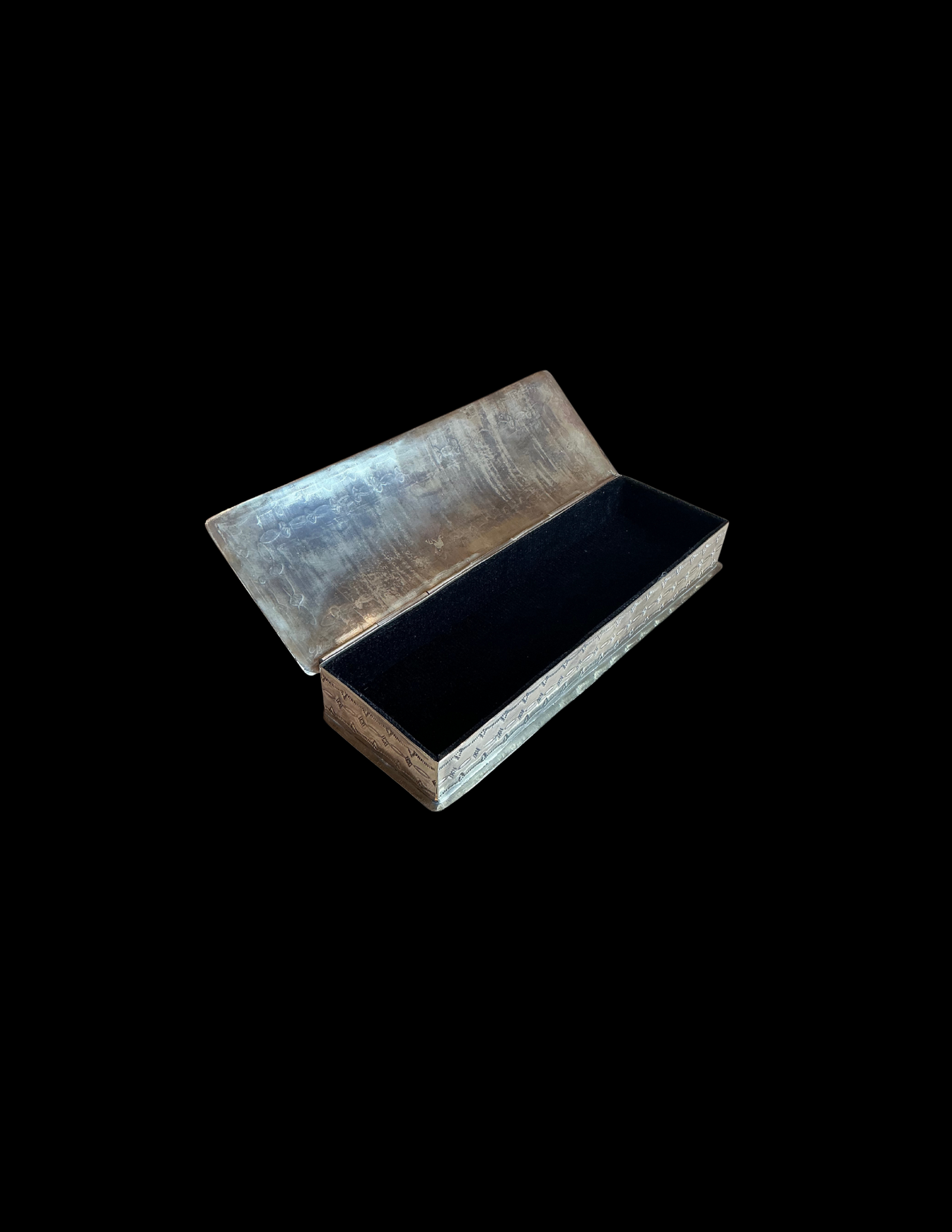 J. Alexander Long Stamped Box with Turquoise