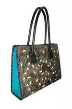 Tooled Turquoise Handbag