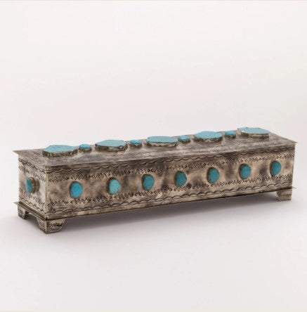 J. Alexander Large Mantle Box with Turquoise