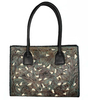 
            
                Load image into Gallery viewer, Tooled Turquoise Handbag
            
        