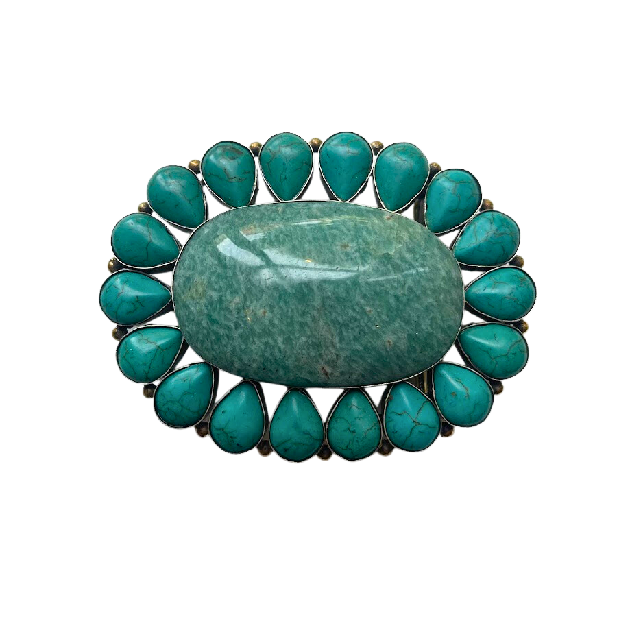 
            
                Load image into Gallery viewer, Teardrop Turquoise Belt Buckle
            
        