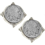 Susan Shaw Indian Coin Stud Earrings