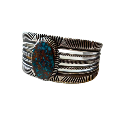 Sterling Silver Pilot Mountain Turquoise Cuff