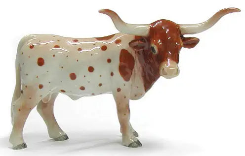 Texas Longhorn Northern Rose Porcelain Mini Figurine