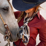 Antler Shorty Brown Silk Scarf