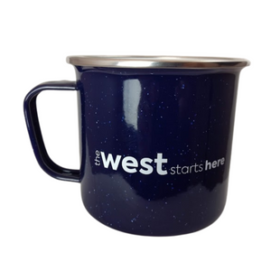 Small Blue Tin Cup