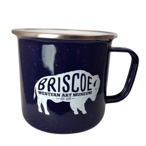 Small Blue Tin Cup