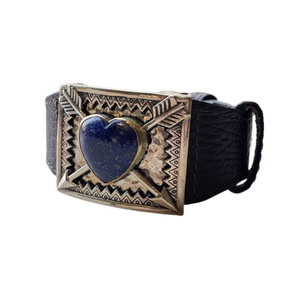 Cross My Heart Lapis Bracelet