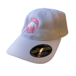 Briscoe White Cap with Pink Bison