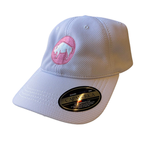 
            
                Load image into Gallery viewer, Briscoe White Cap with Pink Bison
            
        