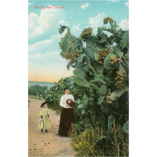 Girls with Prickly Pear Cactus Magnet