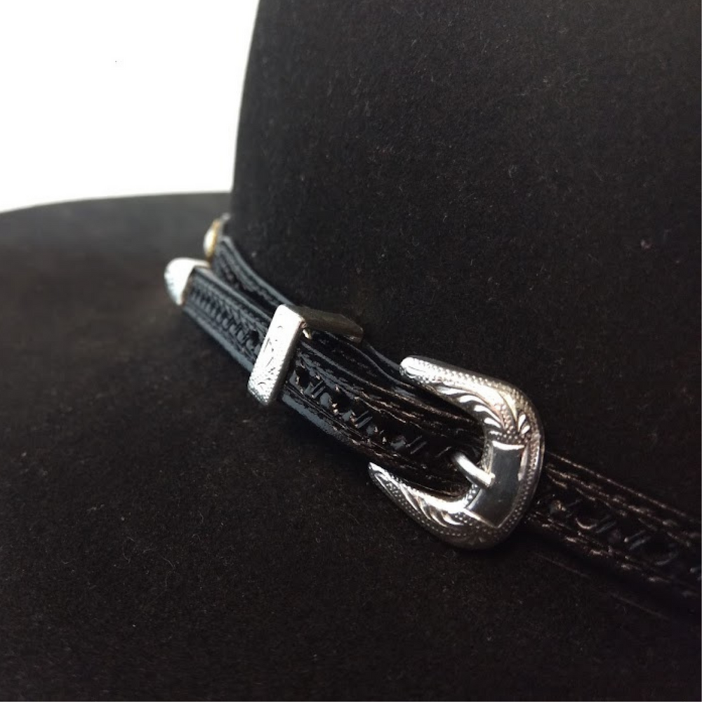 
            
                Load image into Gallery viewer, Ladies Black Leather Hat Band
            
        