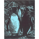 Penguins at Night Magnet