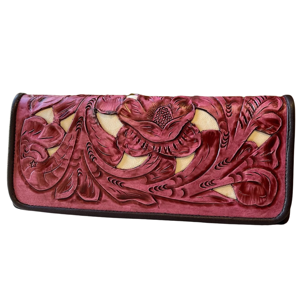 Tooled Pink Wallet