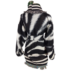 Cotton Jacket Black Striped