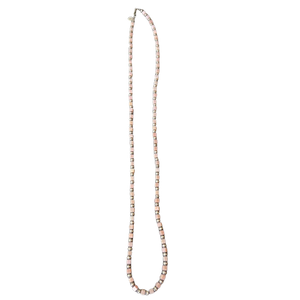 30" Pink Conch Square Cut Necklace