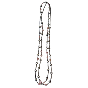 
            
                Load image into Gallery viewer, 72&amp;quot; Pink Stone with Navajo Pearl Necklace
            
        