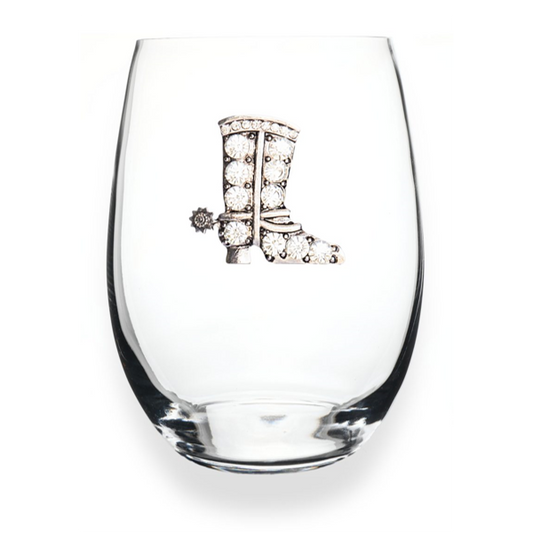 Jeweled Boot Wine Glass