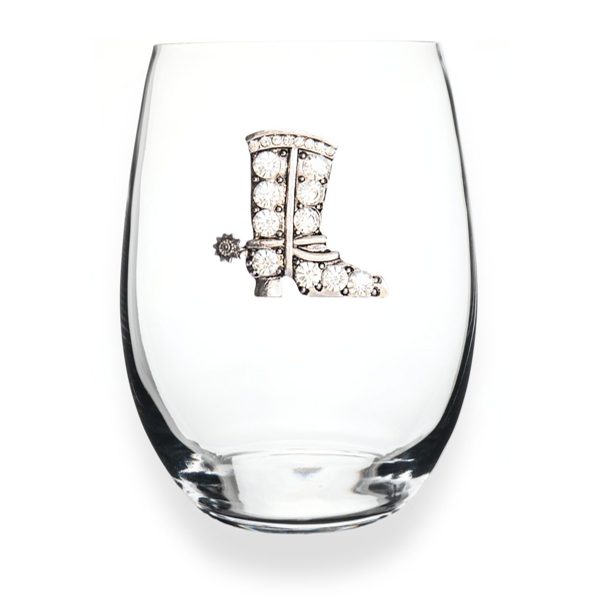 Jeweled Boot Wine Glass